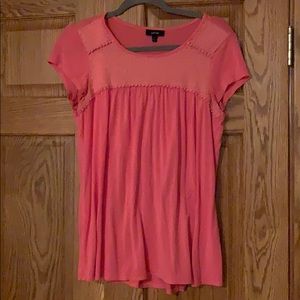 Coral shirt sleeve tee
